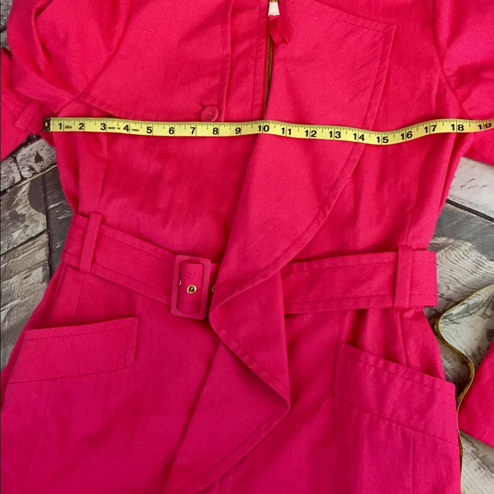 BCBG Maxazria Beautiful Pink Trench Coat - Picture 5 of 8